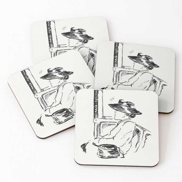 Item preview, Copy of Lady with the Black Leather Hat — Blanc Cassé  designed and sold by South Bay Storyteller .