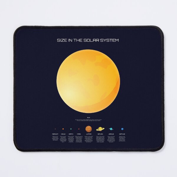 Item preview, Size In The Solar System Sun and Planets Infographic designed and sold by BrianSmith84.
