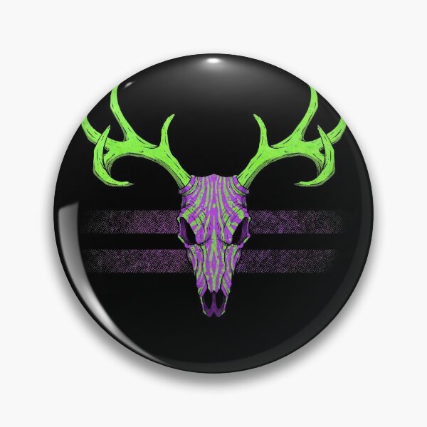 Item preview, Purple and Green Deer Skull designed and sold by SketchyAdam.