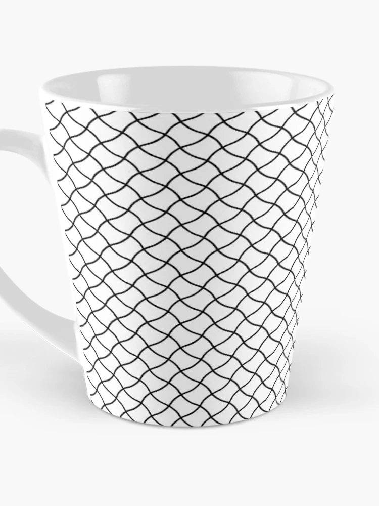 Thumbnail 3 of 4, Coffee Mug, Diagonal Net Pattern designed and sold by hatimelhag.