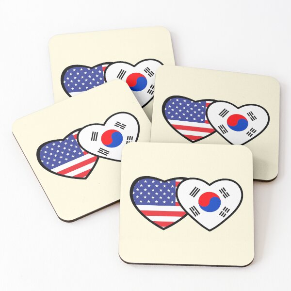 Item preview, American Korean flag together, Heart shape Korean flag, Heart shape American flag, Proud American Korean designed and sold by InspiresME.