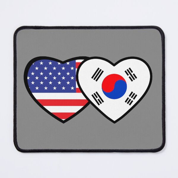 Item preview, American Korean flag together, Heart shape Korean flag, Heart shape American flag, Proud American Korean designed and sold by InspiresME.