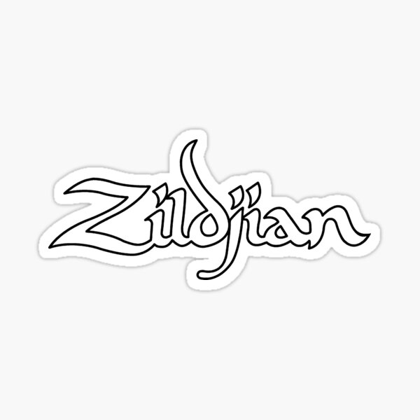 LOGO - "ZILDJIAN" CYMBALS DRUM Sticker