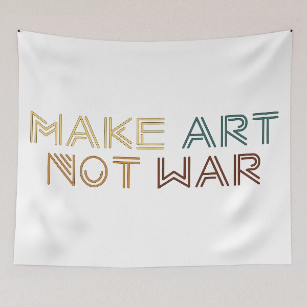 Item preview, Make art not war - retro designed and sold by annaguerrawords.