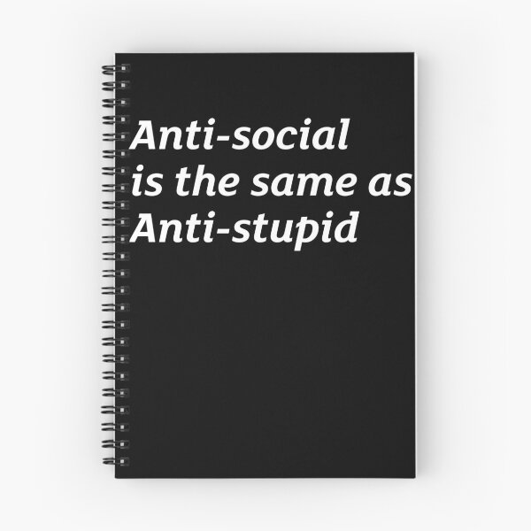 Item preview, Anti-social is the same as Anti-stupid fun sarcastic/  designed and sold by hustlingshop.