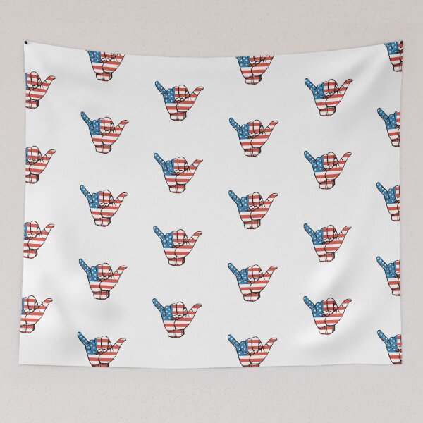 Item preview, shaka with american flag! designed and sold by makaylafaith.
