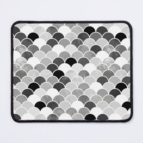 Item preview, Monochrome Black and White Mermaid Scale designed and sold by Pink Pineapple Works.