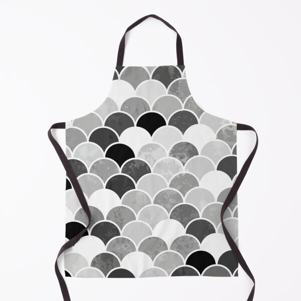 Item preview, Monochrome Black and White Mermaid Scale designed and sold by Pink Pineapple Works.
