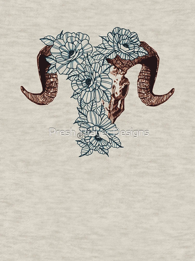 Thumbnail 6 of 6, Zipped Hoodie, RAM + ROSES designed and sold by Presh Thayer Designs.