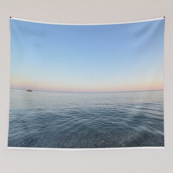 Item preview, Clearest Blue Ocean Sunset Rhodes Greece designed and sold by Esther Hutchcroft.