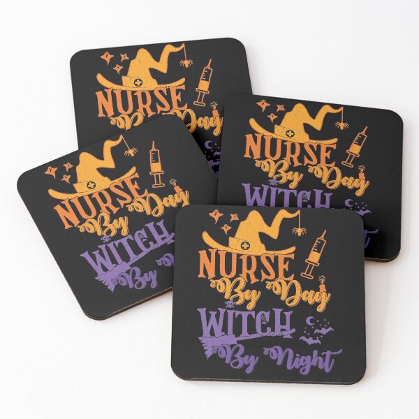 Item preview, "Nurse By Night, Witch by night" - Funny text and graphic Halloween designed and sold by Unohana.