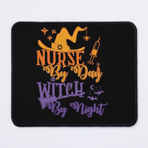 Item preview, "Nurse By Night, Witch by night" - Funny text and graphic Halloween designed and sold by Unohana.