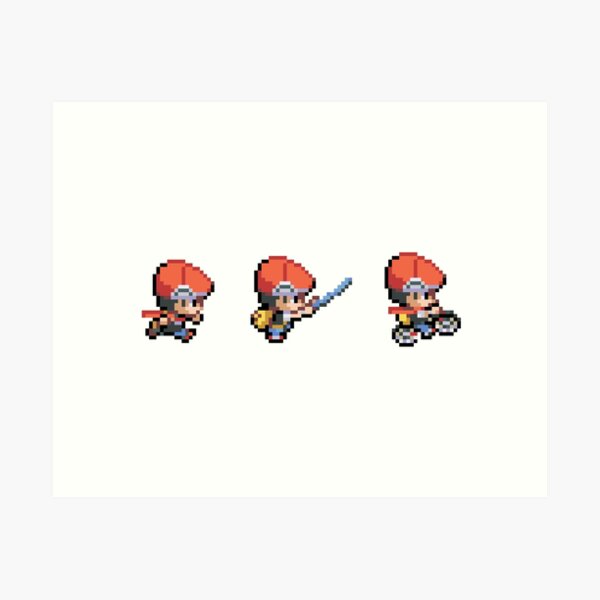 Pixilart - pokemon trainer red sprite. (pokemon origins color) by