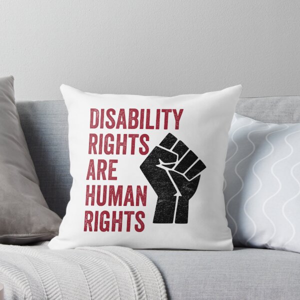 Item preview, Disability Rights Are Human Rights - Political Quote, Graffiti Art, Red, Black and White designed and sold by CoolArtGeek.
