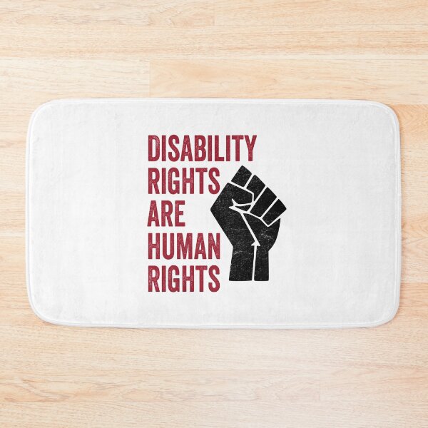 Item preview, Disability Rights Are Human Rights - Political Quote, Graffiti Art, Red, Black and White designed and sold by CoolArtGeek.