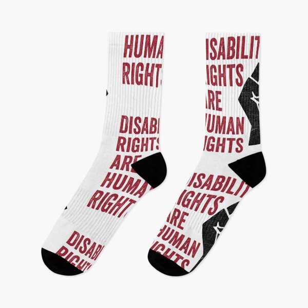 Item preview, Disability Rights Are Human Rights - Political Quote, Graffiti Art, Red, Black and White designed and sold by CoolArtGeek.
