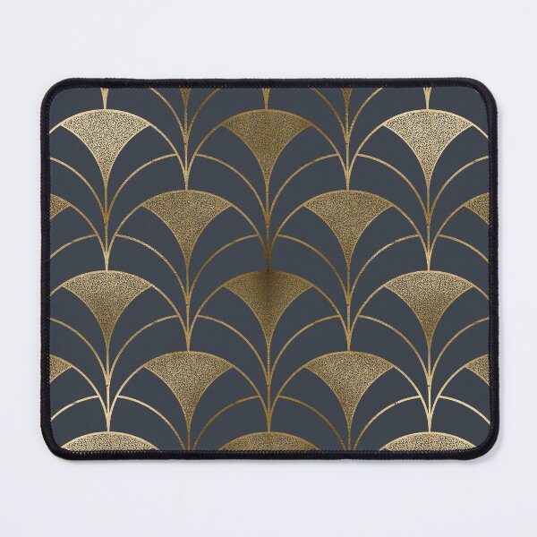 Item preview, Elegant Art Deco Gold and Inkwell Gray Geometric Pattern designed and sold by MarikaJohnson.