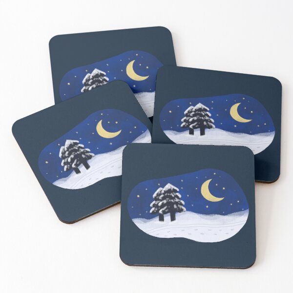 Item preview, Moonlit Winter Night designed and sold by rodentgorl.