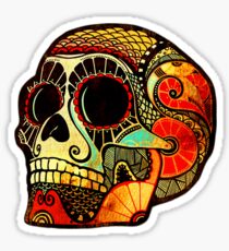 Grunge Skull (Sticker-mirrored) Sticker
