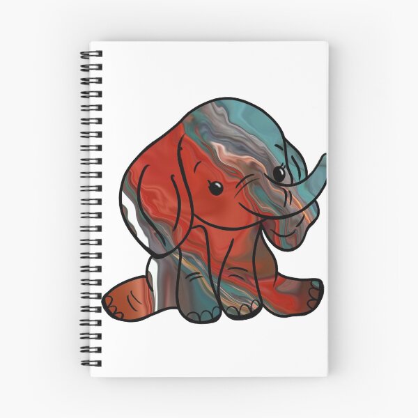 Item preview, Cuadro abstracto elefante lindo rojo y azul designed and sold by Mirandum.