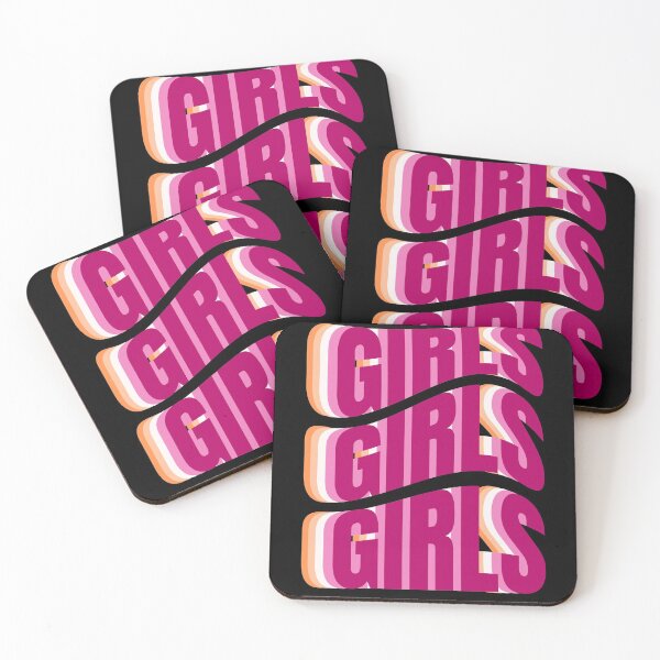 Item preview, Girls Girls Lesbian pride shirt for lesbians designed and sold by lucomini.
