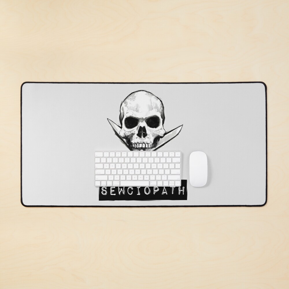 Sewciopath skull and cross scissors Photographic Print for Sale