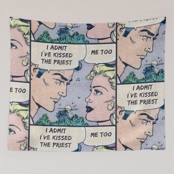 Item preview, Vintage Kiss Priest Preacher Retro Love Poster Romance Gift designed and sold by TheAplus.