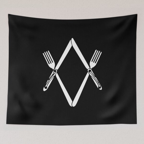 Item preview, Freemason Knife Fork Symbol designed and sold by signsandsymbols.