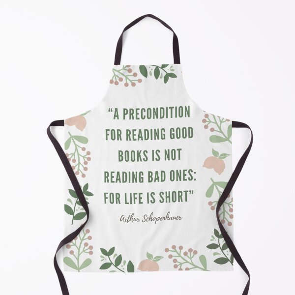 Item preview, Schopenhauer good books quote with floral design designed and sold by SaraTug.