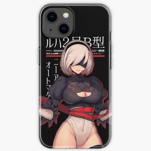 ヨルハ2号B型 YoRHa No.2 Type B Fine Art Design - Black Version iPhone Soft Case
