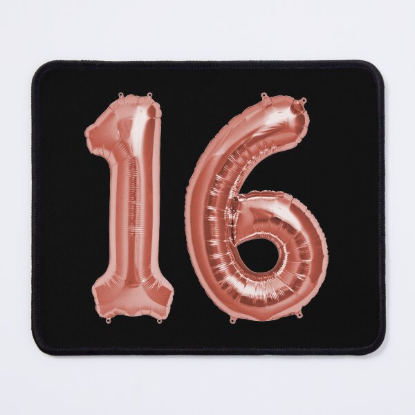 Item preview, Rose Gold 16th Birthday Metallic Helium Balloons Numbers designed and sold by Birthdates.