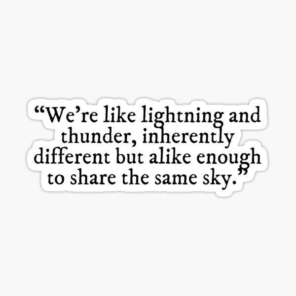 Artikel-Vorschau von Wir sind wie Blitz und Donner - Like Us Series Quote, designt und verkauft von jazminnjoe.