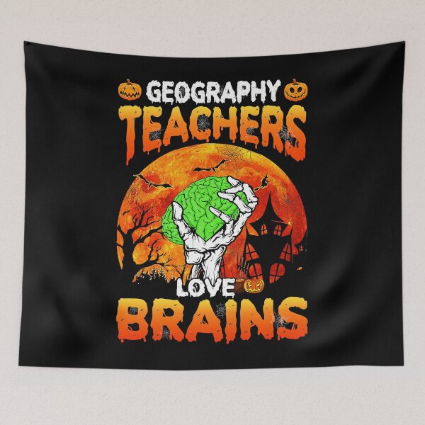 Item preview, Geography Teachers Love Brains Teacher Halloween Costume designed and sold by RaymondPurves.