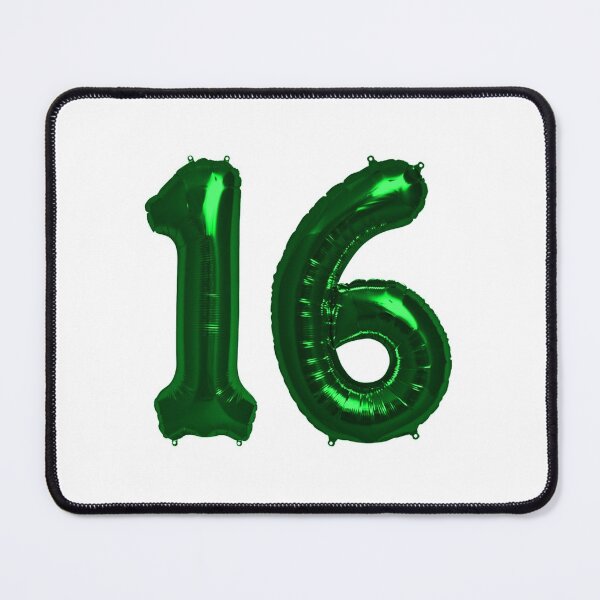 Item preview, Bright Green 16th Birthday Metallic Helium Balloons Numbers designed and sold by Birthdates.