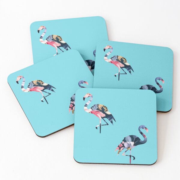 Artikelvorschau, Floral Pinkish - Blaue Flamingos entworfen und verkauft von Artbysaeme.