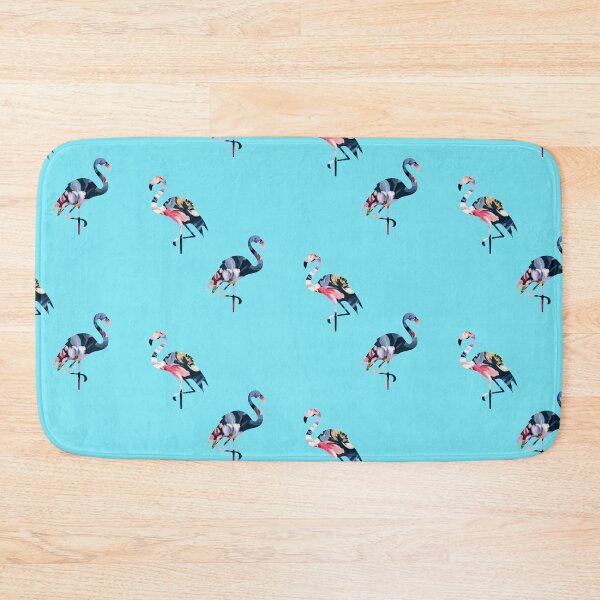 Item preview, Floral Pinkish - Blue Flamingos  designed and sold by Artbysaeme.