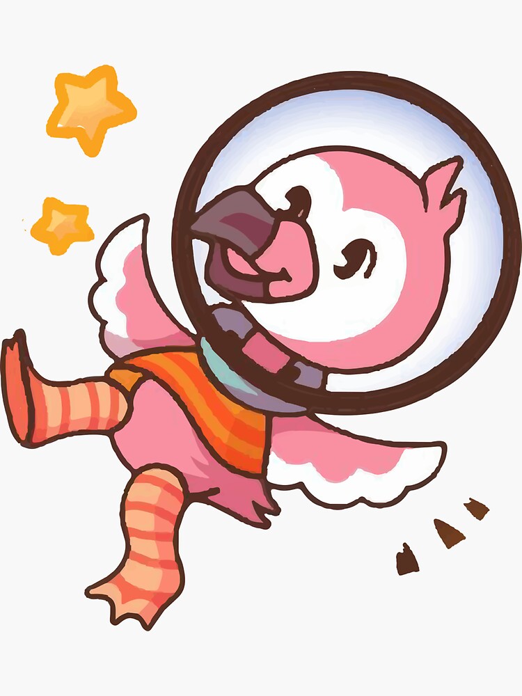 "Flamingo Youtuber" Sticker for Sale by HellyShenck | Redbubble