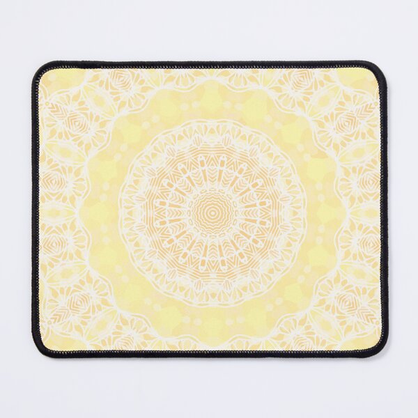 Item preview, Soft Yellow Kaleidoscope Mandala designed and sold by Julie Erin Designs.