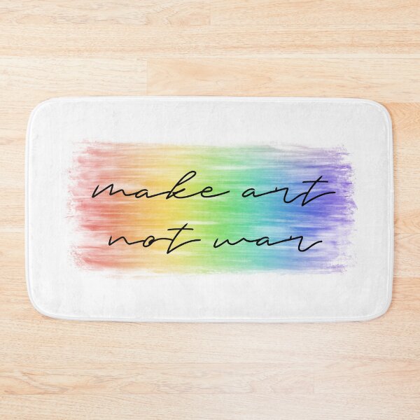 Item preview, Make art not war - black and rainbow stroke designed and sold by annaguerrawords.