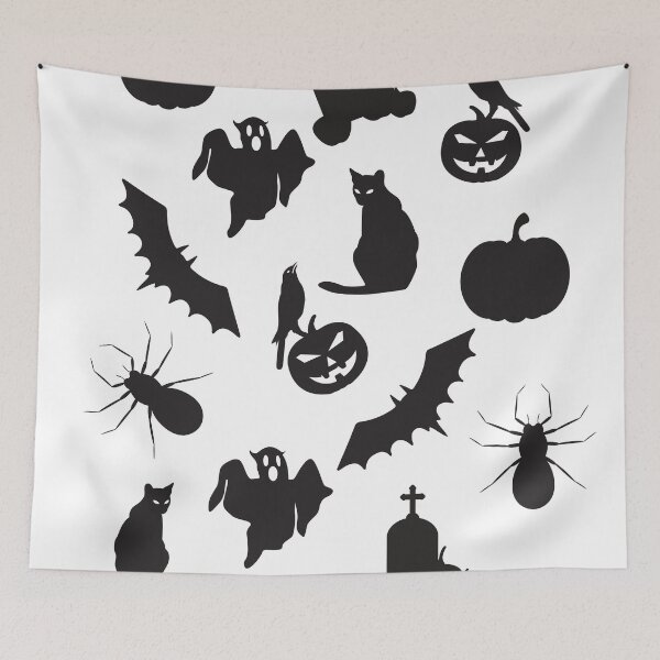 Item preview, Black figurine patterns for Halloween designed and sold by Georgeox.