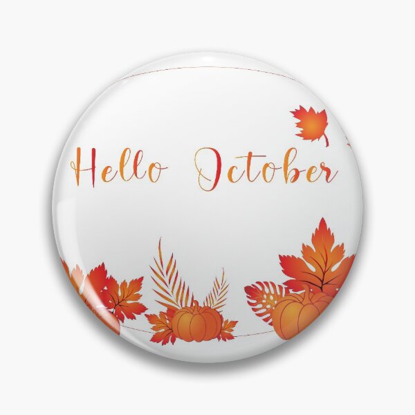 Item preview, Hello October leaf and pumpkin designed and sold by ZieProject.