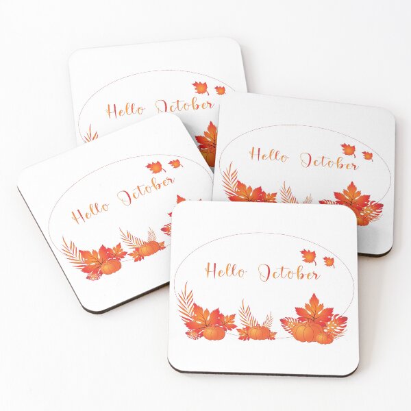 Item preview, Hello October leaf and pumpkin designed and sold by ZieProject.
