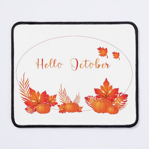 Item preview, Hello October leaf and pumpkin designed and sold by ZieProject.