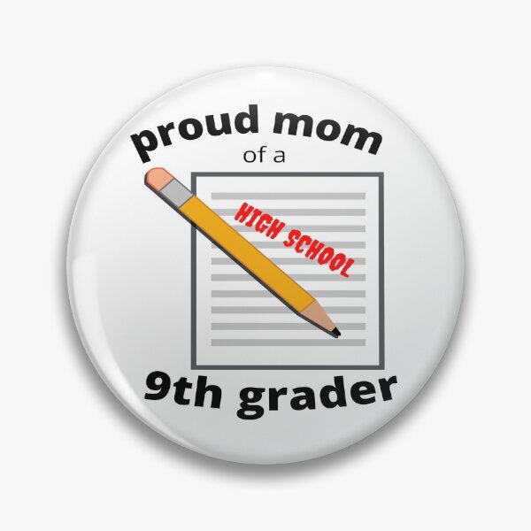 Item preview, proud mom of a ninth grader, paper and pencil graphic designed and sold by Jessi-Sketches.