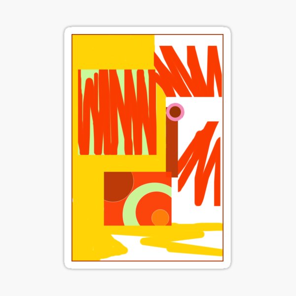 Rust Gold 3 Abstract Sticker