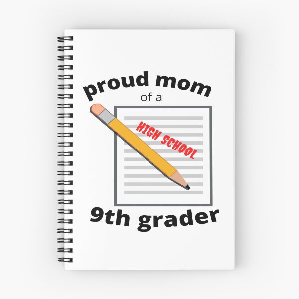 Item preview, proud mom of a ninth grader, paper and pencil graphic designed and sold by Jessi-Sketches.