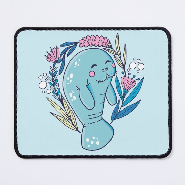 Item preview, Happy Manatee / Sea Cow / Mermaid designed and sold by Pink Pineapple Works.