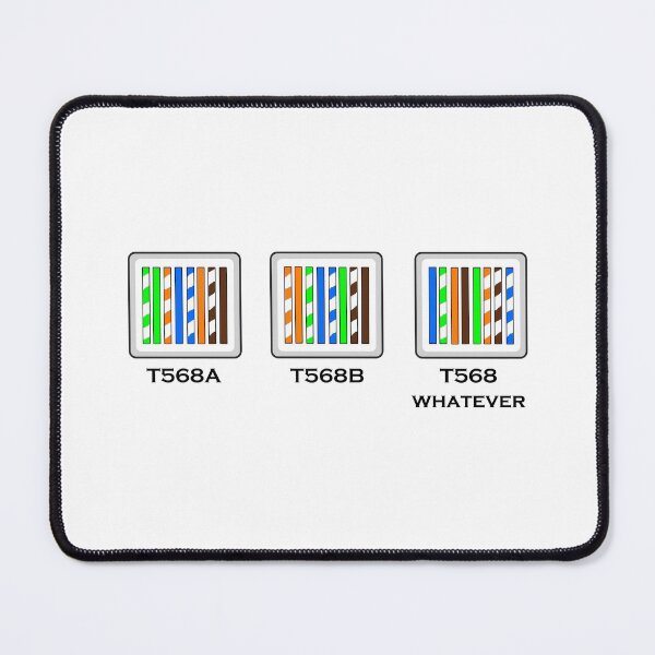 Item preview, Funny networking tech support T568A, T568B, T568 whatever cabling diagram slogan © 2020 Karen-Anne Geddes designed and sold by Karen-Anne Geddes.