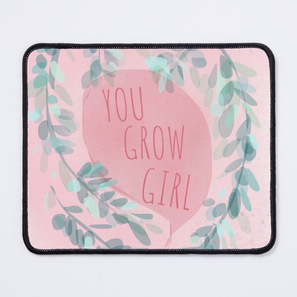 Item preview, You Grow Girl Motivational Illustration - Pink Texture designed and sold by Michelebuttons.