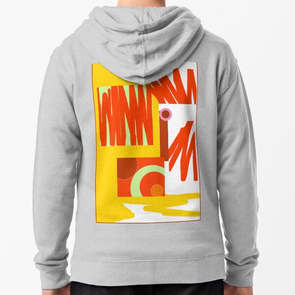 Rust Gold 3 Abstract Zipped Hoodie